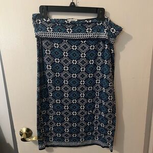 Max Studio Midi Fold Over Skirt.
